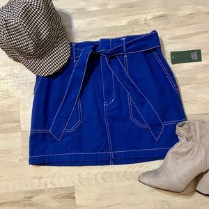 🆕Trendy Blue Bow Tie Jean Skirt